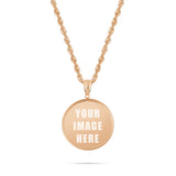 14K Gold Small Flat Picture Pendant