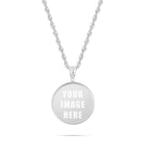 14K Gold Small Flat Picture Pendant
