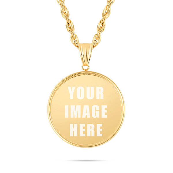 14K Gold Medium Picture Pendant