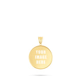 14K Gold Small Flat Picture Pendant