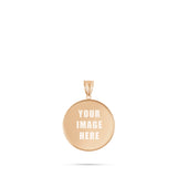 14K Gold Small Flat Picture Pendant