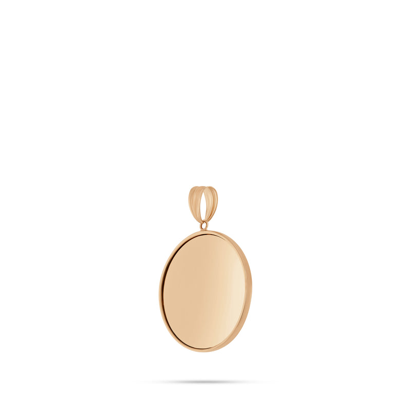 14K Gold Small Flat Picture Pendant
