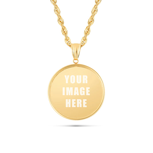 14K Gold Medium Picture Pendant