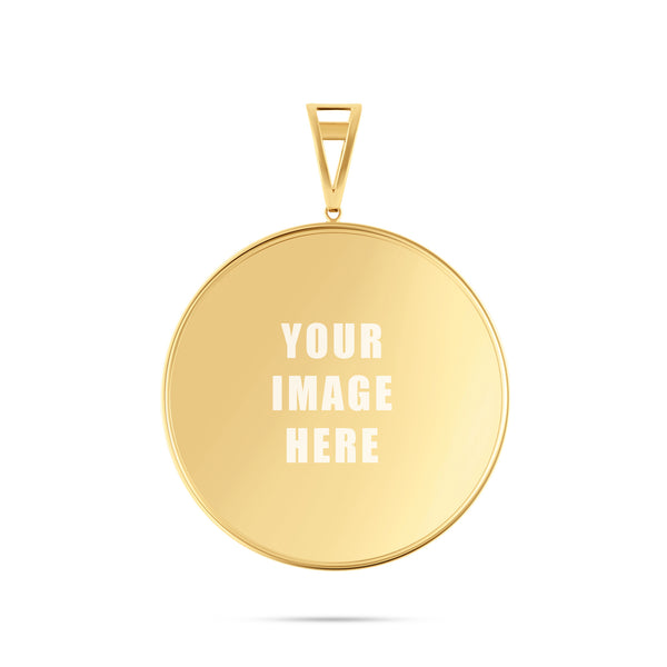 14K Gold Large Picture Pendant