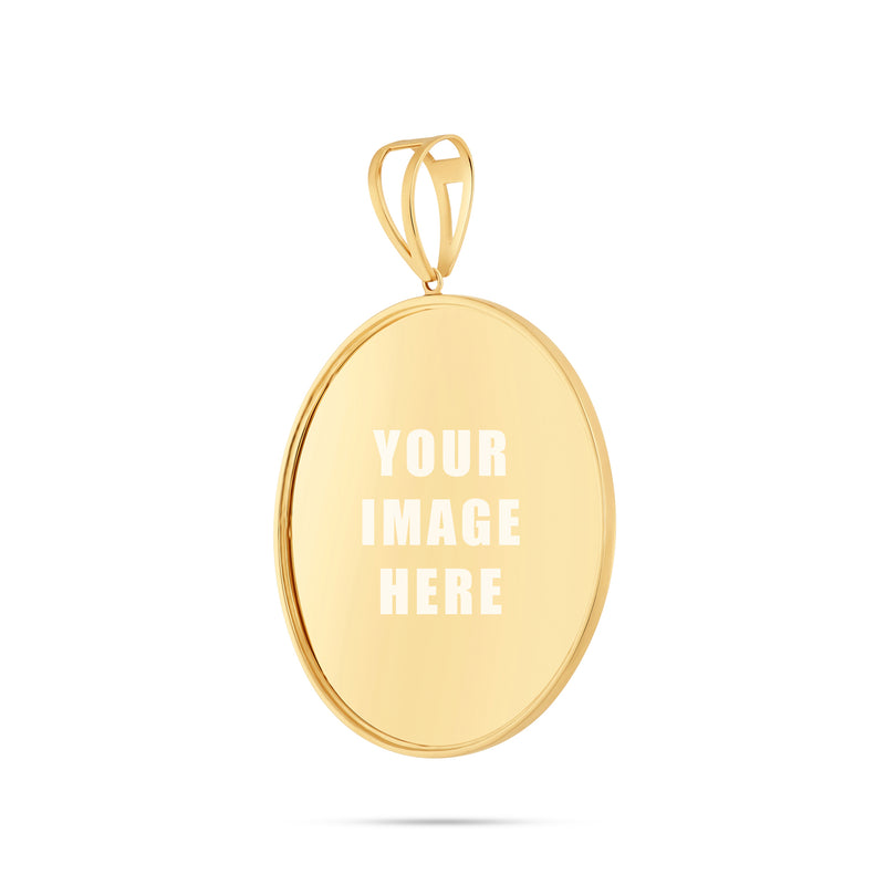 14K Gold Large Picture Pendant