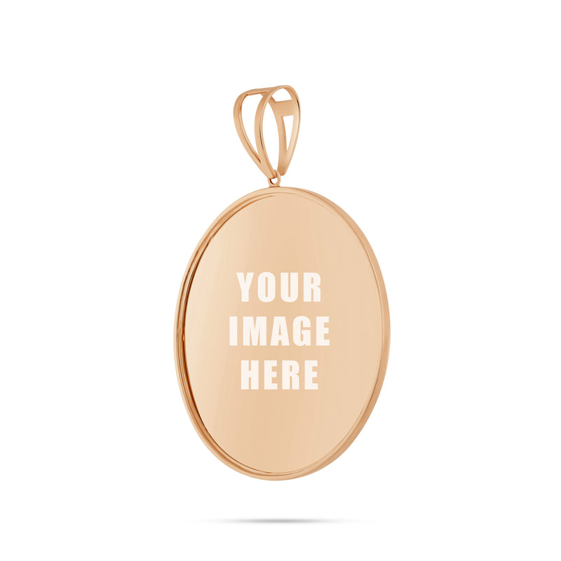 14K Gold Large Picture Pendant