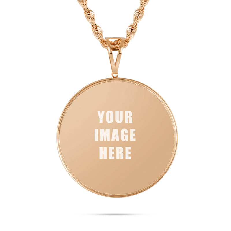 14K Gold Large Picture Pendant