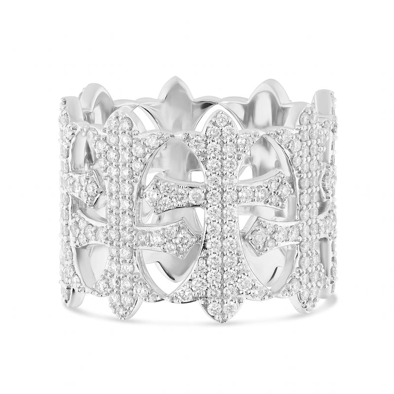 10K Gold diamond Cross Ring