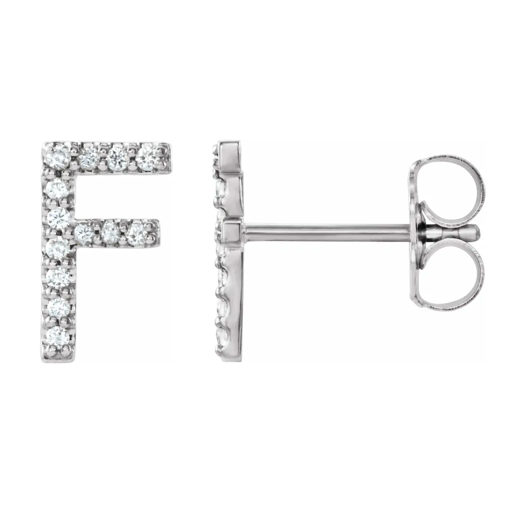 Fairy Fernandez F Diamond Initial Studs Payment