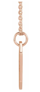 10k Gold Engravable Dog Tag Pendant