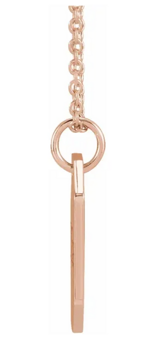 14k Gold Engravable Dog Tag Pendant
