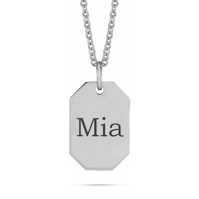 10k Gold Engravable Dog Tag Pendant