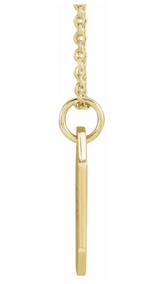 10k Gold Engravable Dog Tag Pendant