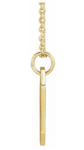 14k Gold Engravable Dog Tag Pendant