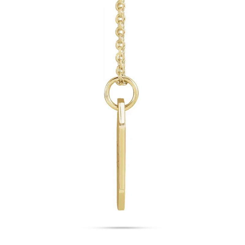 10k Gold Engravable Dog Tag Pendant