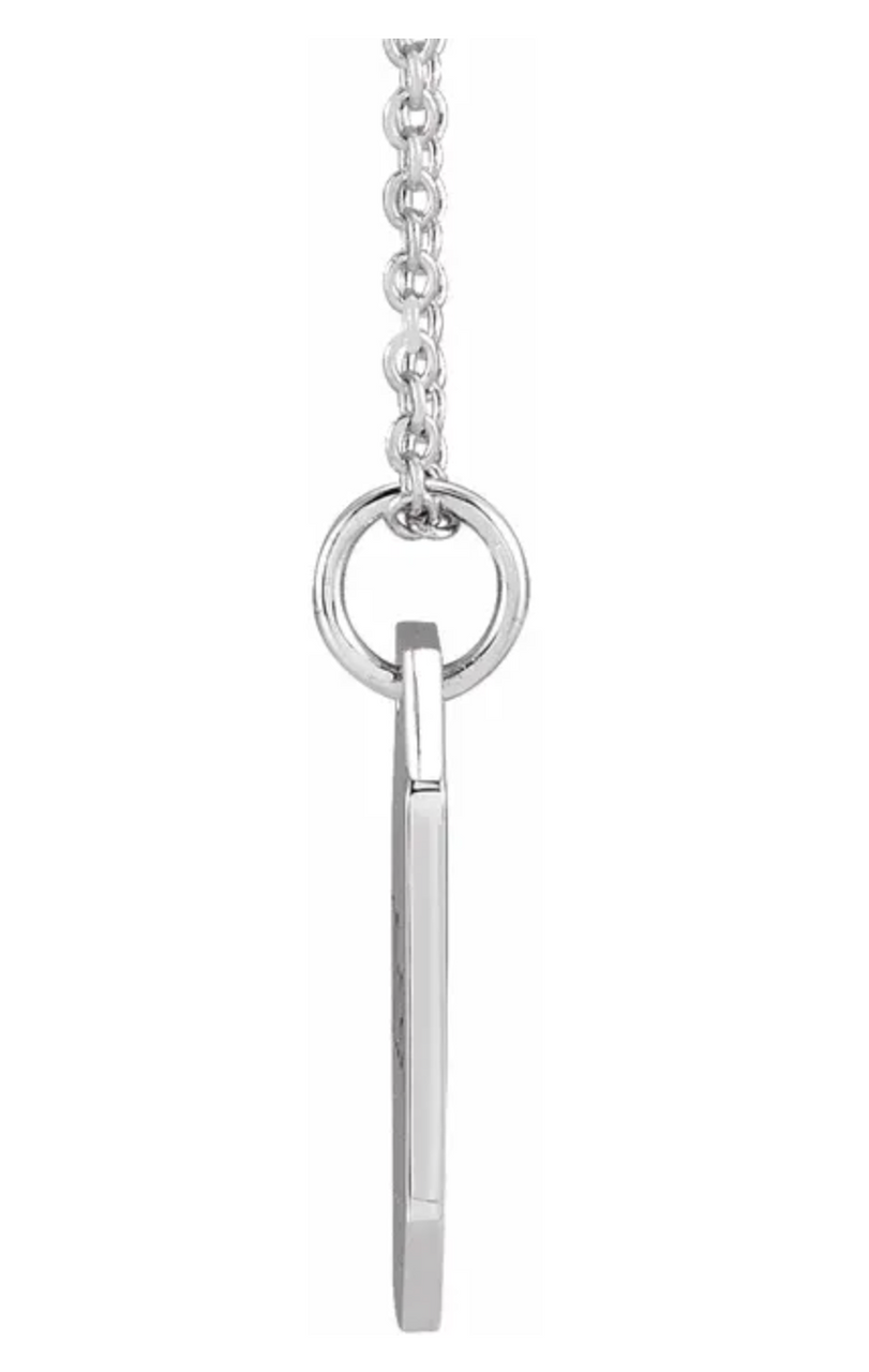 14k Gold Engravable Dog Tag Pendant