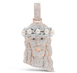 Diamond Thorn Crown Jesus Pendant