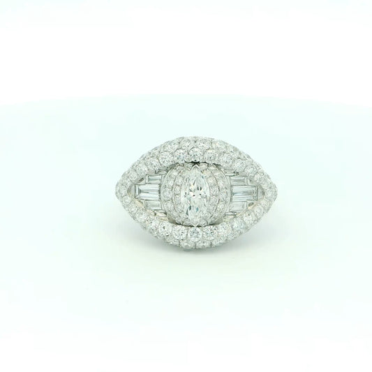 14k Diamond Eye Ring