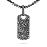 10k Black Gold 3ct Diamond Dog Tag Pendant