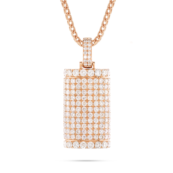 14k Rose Gold Diamond Pendant 2.45ct