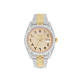 Iced Out Rolex DateJust 36 mm with Full Diamond Arabic Dial; 10 carats