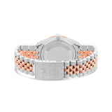 Full Diamond Two Tone Gold  Rolex DateJust Rose Diamond Dial