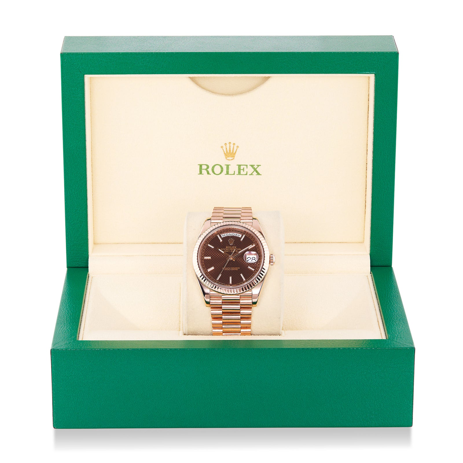 Rolex Day Date 228235 Presidential 40 mm Everose Gold Chocolate
