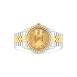 Men's Diamond Watch Rolex DateJust 36mm Two-Tone; Champagne Dial