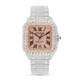 Full Diamond Cartier Santos 40 mm Rose Gold Diamond Dial WSSA0018