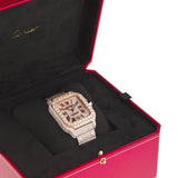 Full Diamond Cartier Santos 40 mm Rose Gold Diamond Dial WSSA0018