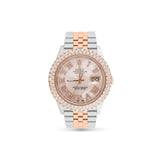 Two-Tone Rolex DateJust 36 mm with Mother Of Pearl Dial & Two-Row Diamond Bezel