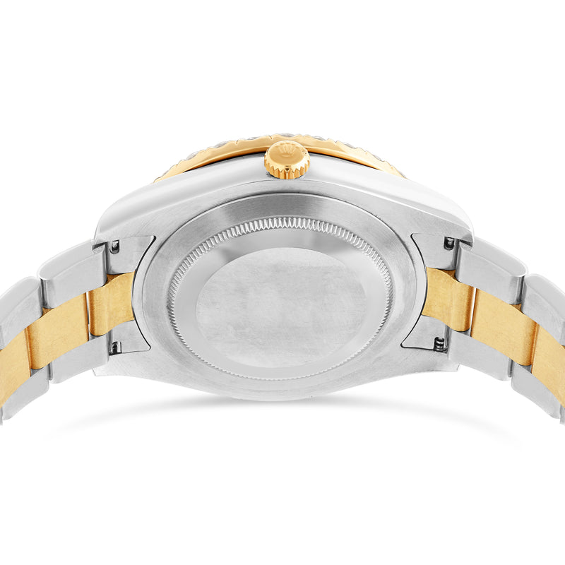 Rolex DateJust 41 mm with Black Diamond Dial with Two-Tone Oyster Bracelet; 116333