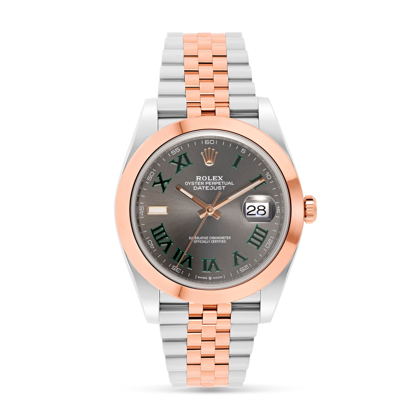 Rolex DateJust Two-Tone Jubilee Gray Dial 41 mm Wimbeldon – SHYNE