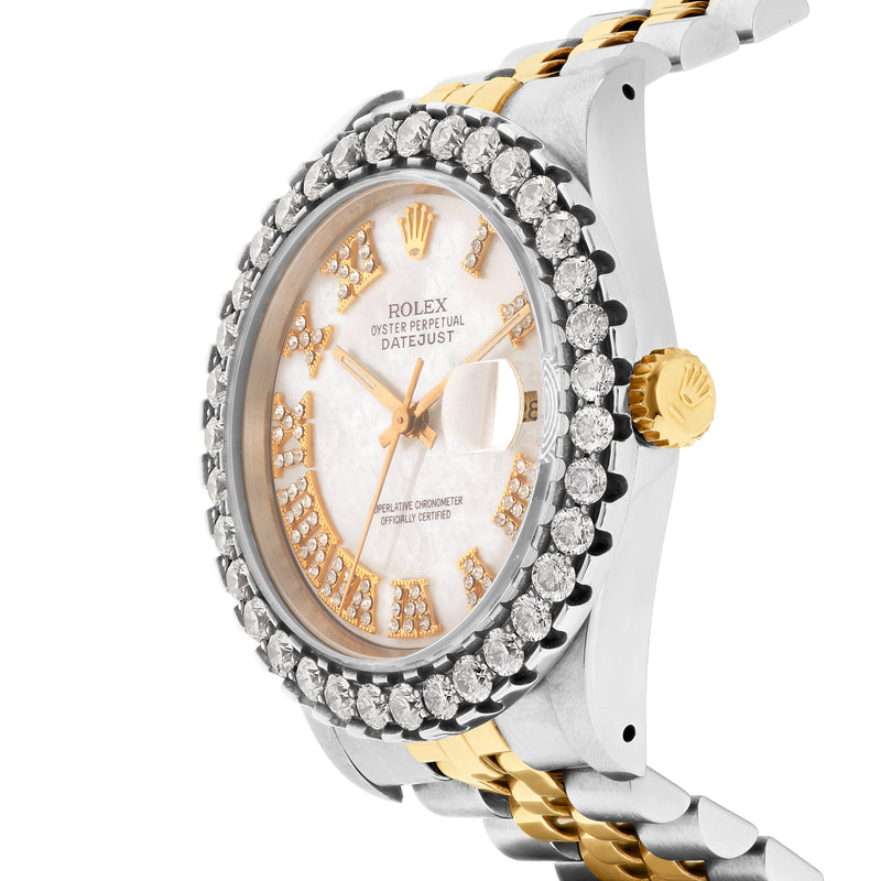 Rolex DateJust 36 mm Mother of Pearl Dial & Diamond Bezel