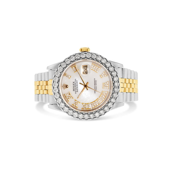 Rolex DateJust 36 mm Mother of Pearl Dial & Diamond Bezel