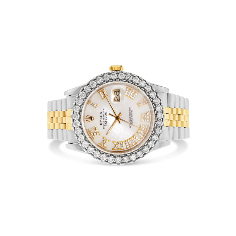 Rolex DateJust 36 mm Mother of Pearl Dial & Diamond Bezel