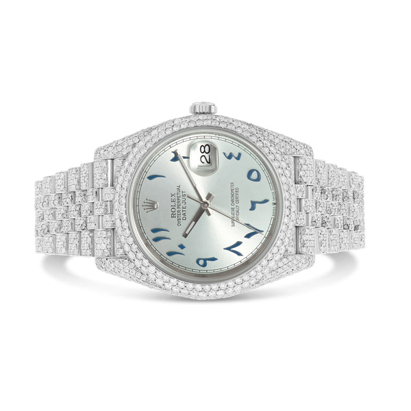 Full Diamond 41 mm Rolex DeteJust Jubilee