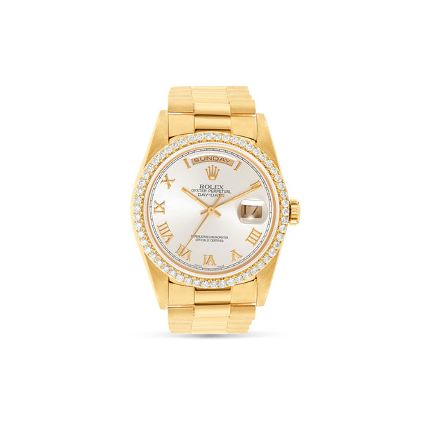 Rolex Day-Date 36mm White Diamond Dial With Presidential Bracelet
