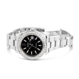 Rolex DateJust 41 mm with Diamond Bezel & Black Dash Dial