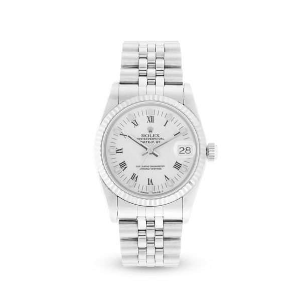 Rolex Datejust 36mm with White Dial & Roman Numeral Hour Markers
