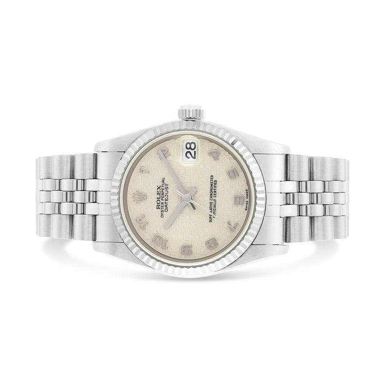 Rolex DateJust 36 mm Silver Anniversary Dial & Jubilee Band 16220