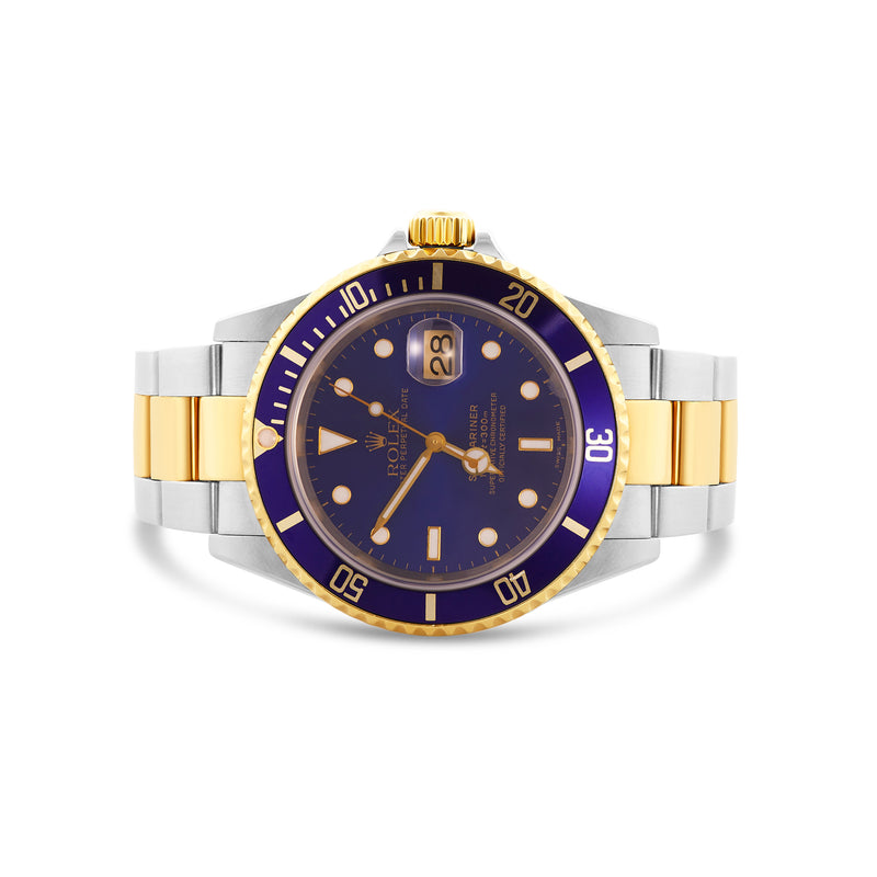 Rolex Submariner Date 18K Gold Steel Blue