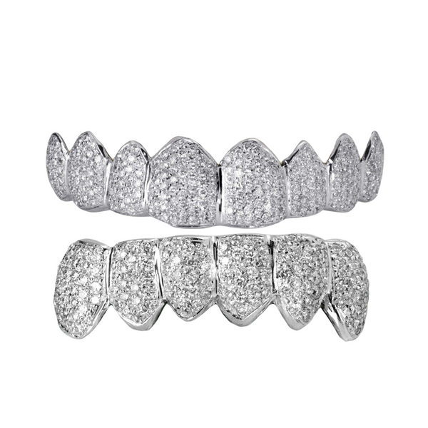 Gold Diamond Set Grillz