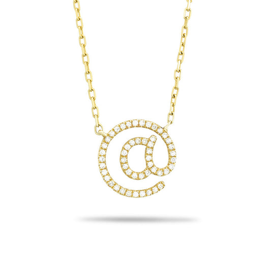 @ Symbol Necklace 14k Yellow Gold 0.35ct Diamond