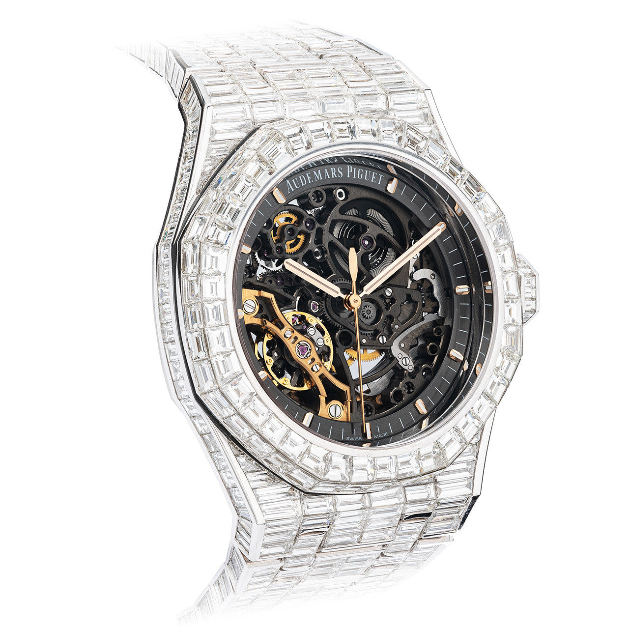 Audemars piguet skeleton baguette diamond Clearance