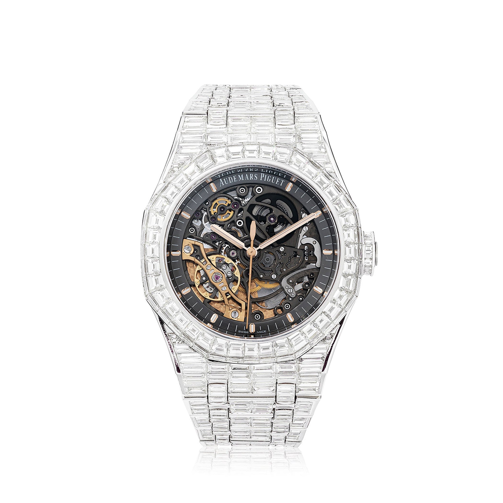 Iced out audemars piguet skeleton deals