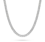 10K White Gold 164ctw Baguette Diamond Chain