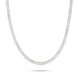 14K White Gold 21.5ctw Baguette Diamond Chain