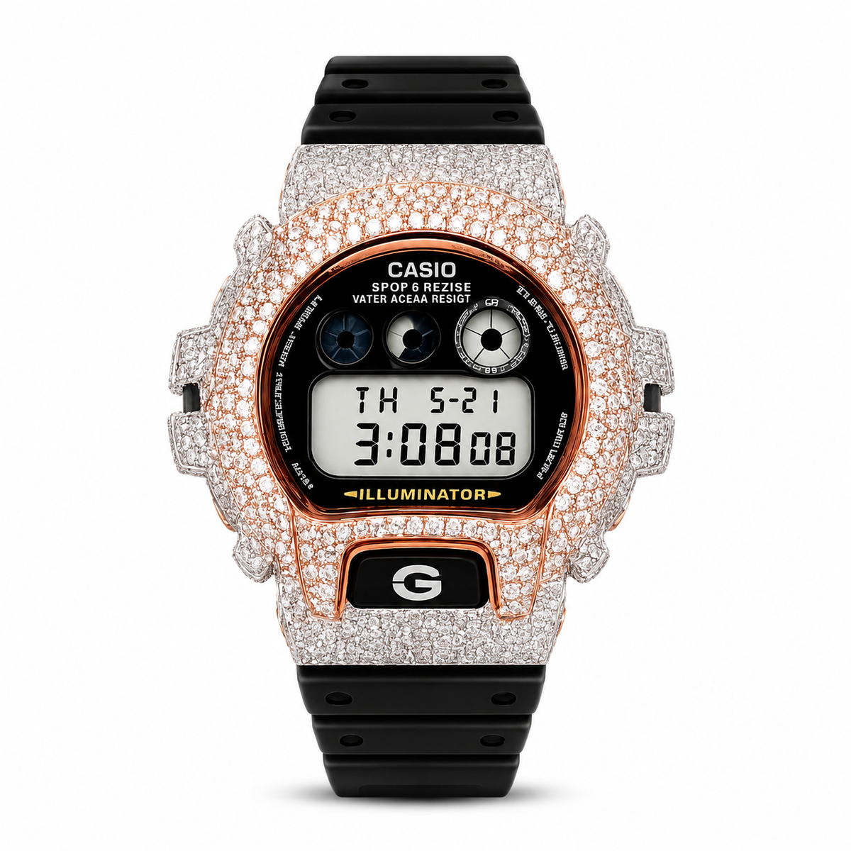 Rose Gold G-Shock 6900 Series with Natural Diamond Bezel – SHYNE