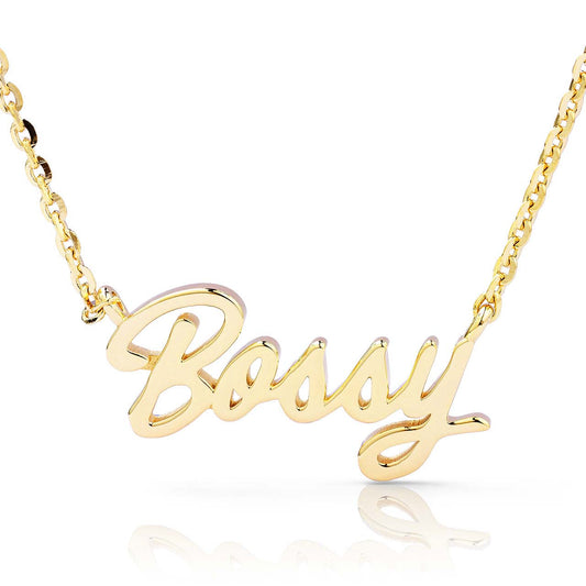 10k Gold Bossy Statement Necklace